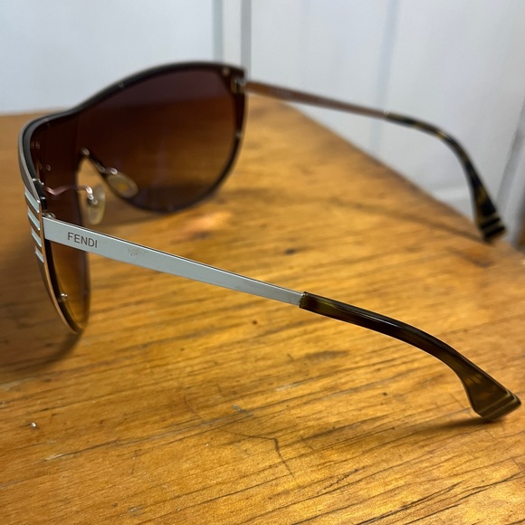 FENDI Y2K Vintage glam Smokey Tinted Wrap around made In ITALY w/ case - Picture 6 of 13